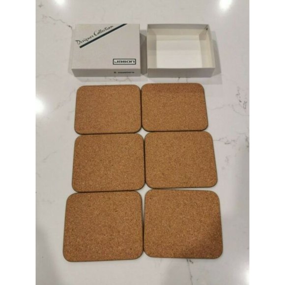 Christmas Tree Jason Products Ltd Cork Designer Collection 6 Coasters 4.5" - Picture 4 of 4